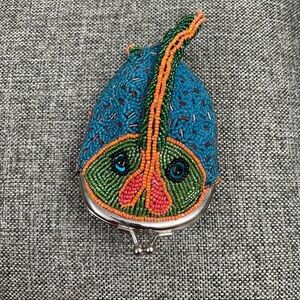 Chico’s Beaded Fish Shape Coin Purse